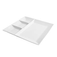 PLATO MING 4 COMPARTIMENTOS 28x28 cm. PORCELAN