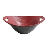 BOWL MELAMINA PERPIGNAN NEGRO-ROJO 30x21x12 CM 