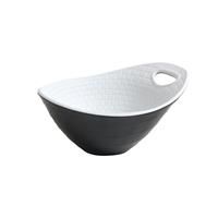 BOWL MELAMINA PERPIGNAN NEGRO-BLANCO 21'5x17'5x10 