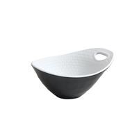 BOWL MELAMINA PERPIGNAN NEGRO-BLANCO 15x12x7 cm   