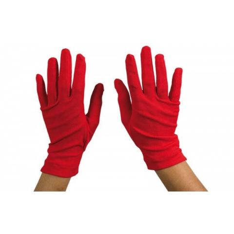 GUANTES POLIAMIDA ROJOS CORTOS