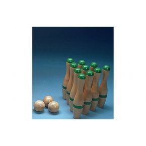 JUEGO 9 BOLOS MADERA 25CM