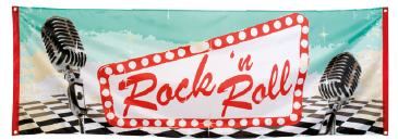 PANCARTA ROCK&ROLL POLIESTER 74X220 CM