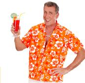 CAMISA HAWAIANA NARANJA T-ML