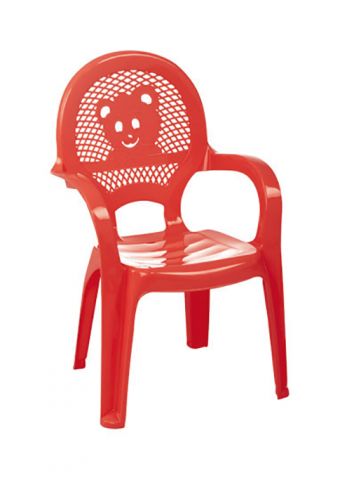 SILLA PLASTICO INFANTIL ROJA