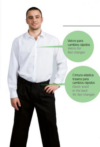 CAMISA SHOWTIME CON VELCRO BLANCO T-P