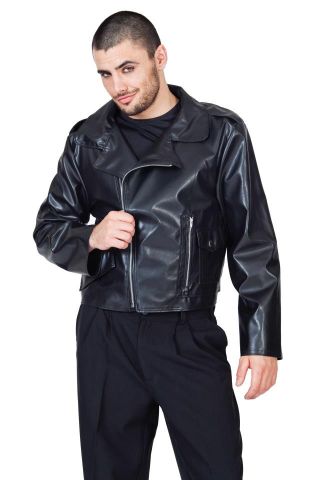 CHAQUETA POLIPIEL NEGRA (GREASE)