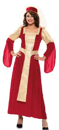 REINA MEDIEVAL, VESTIDO, CINTUROM, DIADEMA