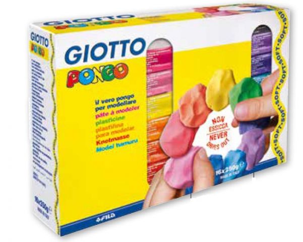 GIOTTO PONGO SOFT PLASTILINA 16 UDS. 250 GR.