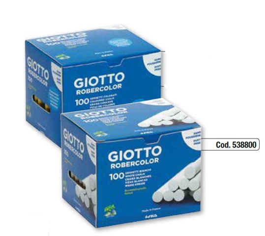 GIOTTO TIZA ROBERCOLOR BLANCO. 100 UDS. ANTIPOLVO.